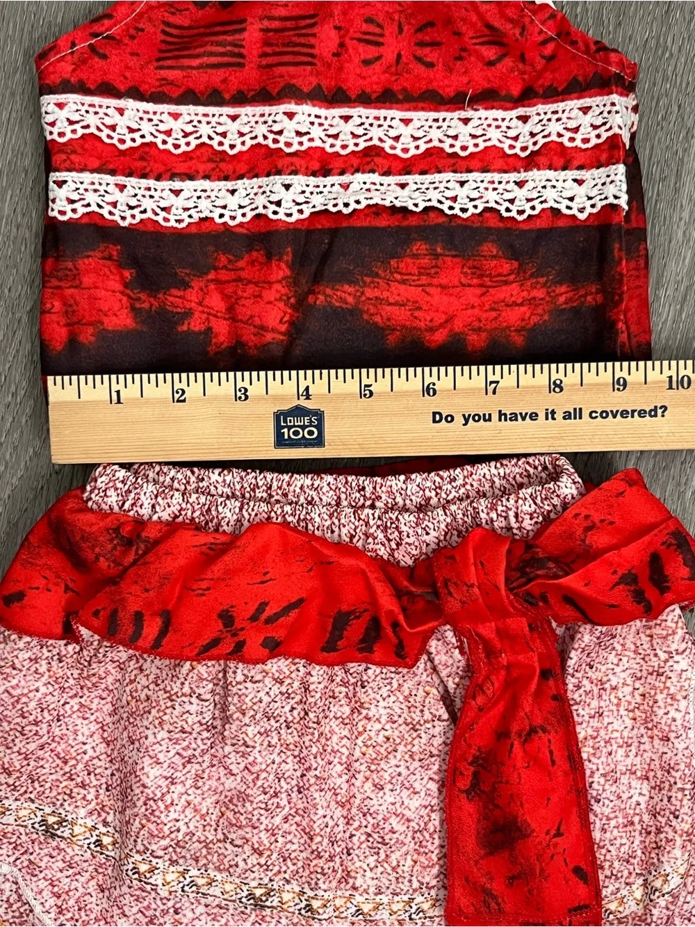 Meland Girls Polynesian Island Princess Costume Set Size M 6-8 Moana Inspired